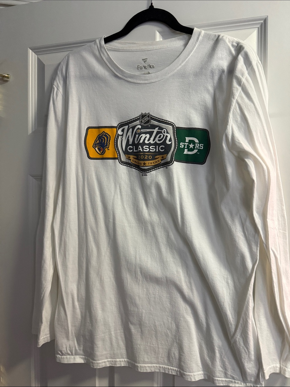 Fanatics White Tee with Gray Logo